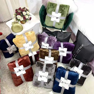 Chăn lông tuyết zara home (tặng kèm túi thời trang)