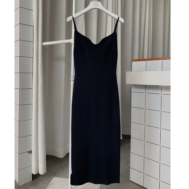 Đầm maxi 2 dây ôm cổ gợn sống - D743 | BigBuy360 - bigbuy360.vn