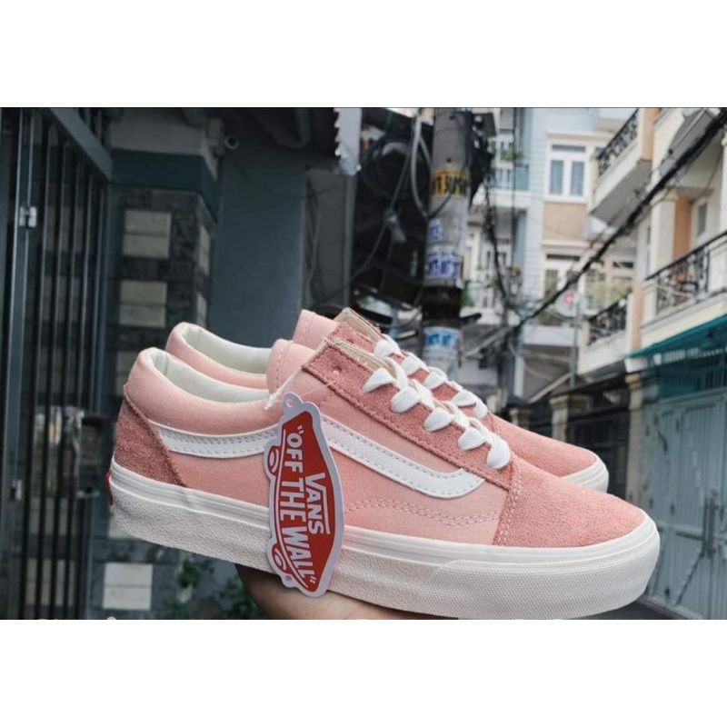 Giày Thời Trang Nữ Vans Hồng 2 Màu Cơ Bản