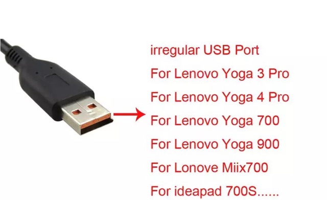 Dây Sạc Cáp USB cho Lenovo Pro Yoga 3 4 Yoga 700 900 MIIX 700 Laptop