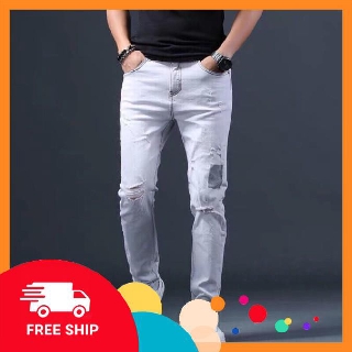 JEAN RÁCH GỐI Quần Jean Nam Rách Gối Cao Cấp M510 (Màu Như Hình)