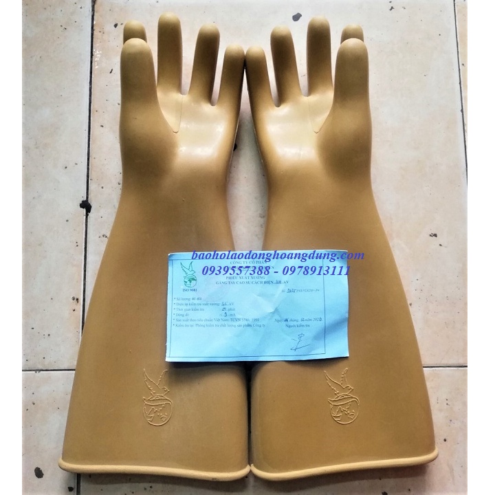 Găng tay cao su cách điện hạ áp , găng tay chống điện giật