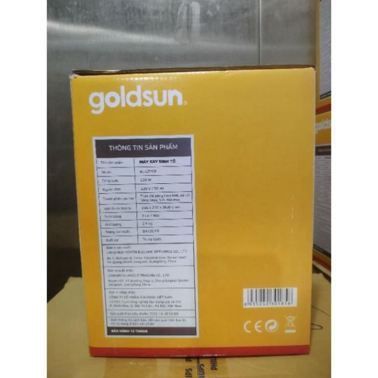 Máy xay sinh tố 2 cối thủy tinh Goldsun BL-GTY06 hàng chính hãng bảo hành 12 tháng