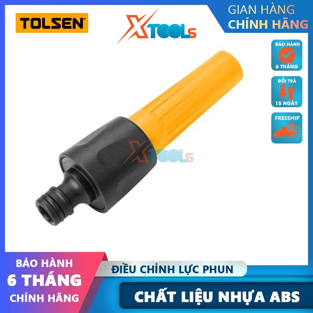 Đầu phun tưới nước TOLSEN 57102 Đầu phun nước khớp nối 16mm bộ chuyển đổi kết nối nhanh chất liệu ABS[CHÍNH HÃNG][XTOOLS