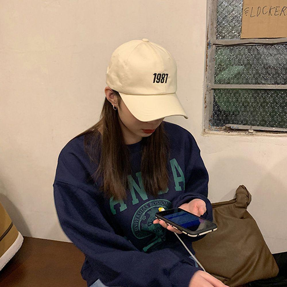 MXGOODS Mũ Lưỡi Trai Thể Thao Vải Mềm Màu Trơn Thêu Chữ Thời Trang Cho Nam Và Nữ