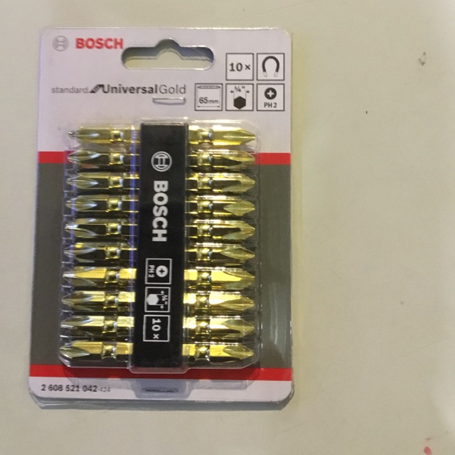 Đầu mũi vặn vít Bosch mạ vàng