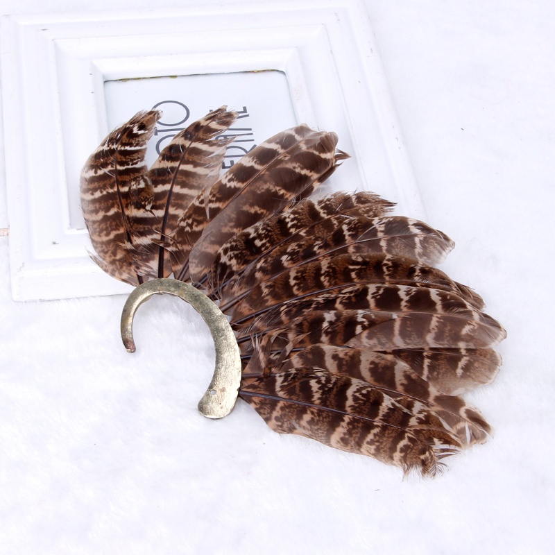 Khuyên Kẹp Vành Tai Không Xỏ Hình Lông Vũ Tự Nhiên