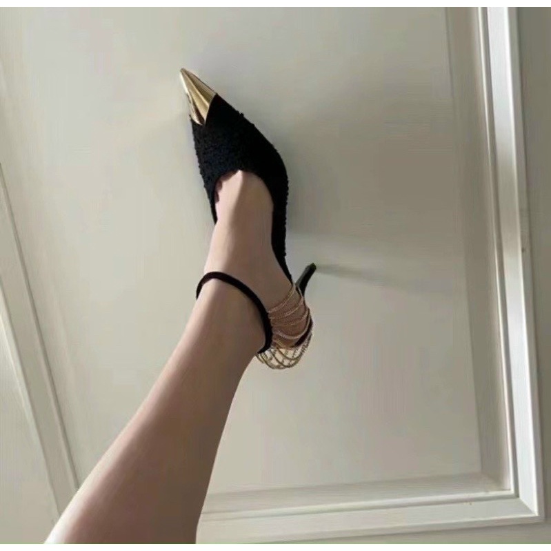 Giầy cao gót sandal Y.s.l dạ siêu hót kèm video và ảnh thật