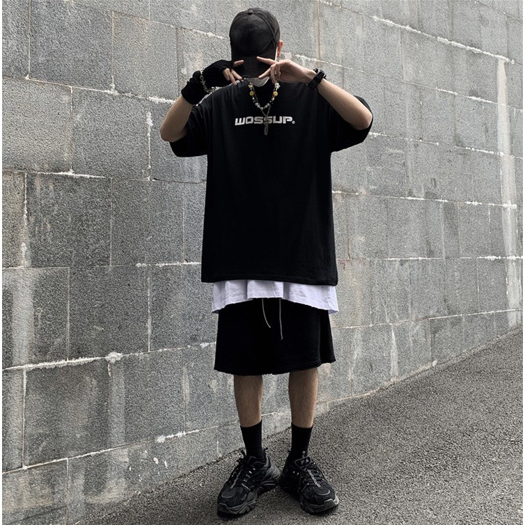 ÁO THUN WASUP GIÁ SỈ PHÔNG NAM NỮ TAY NGẴN GIA ĐÌNH CẶP ĐÔI SIZE TRẺ EM CHO BÉ TRAI GÁI UNISEX ĐEN TRẮNG HỒNG