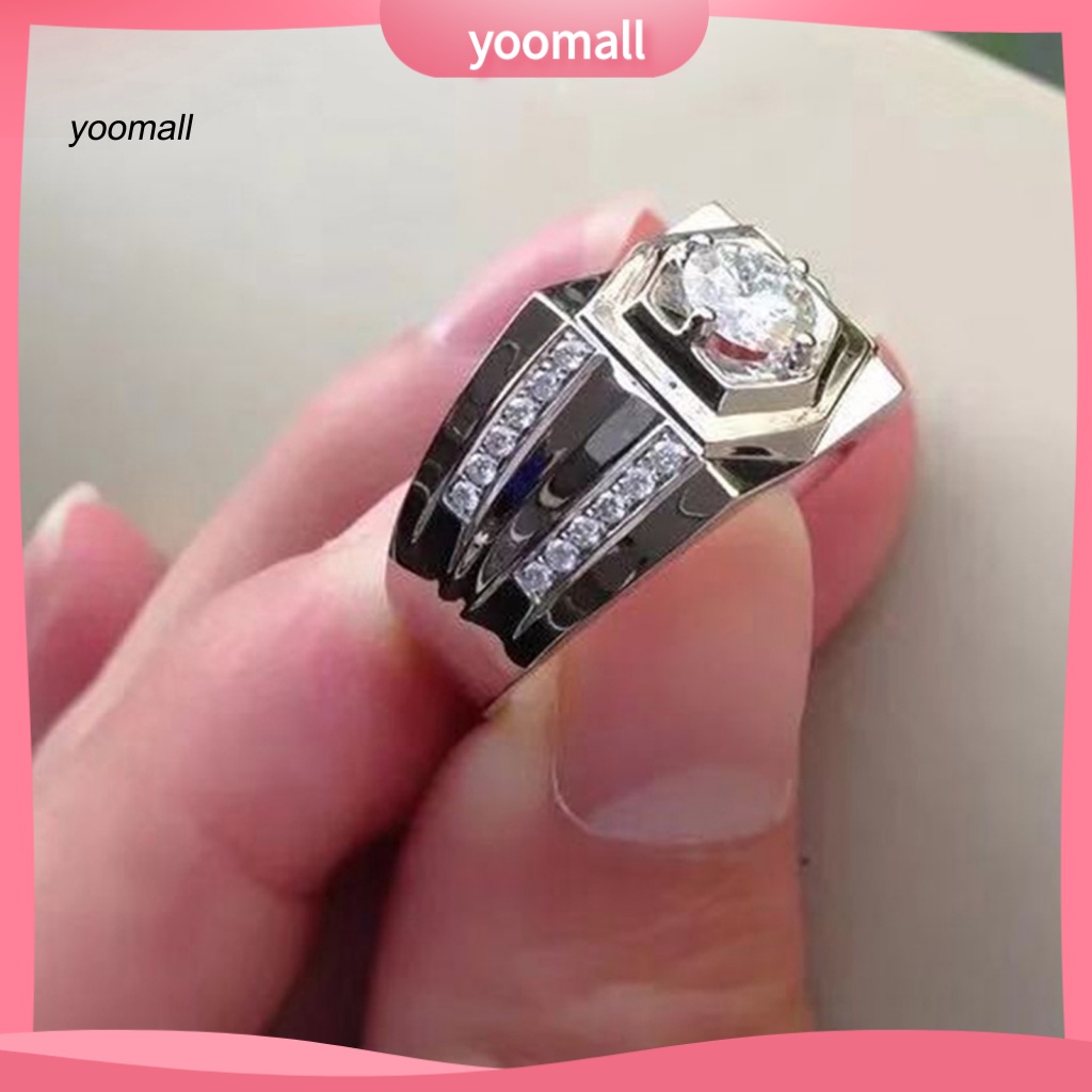 / Yo / Nhẫn Cưới Mạ Hợp Kim Đánh Bóng Cho Nam