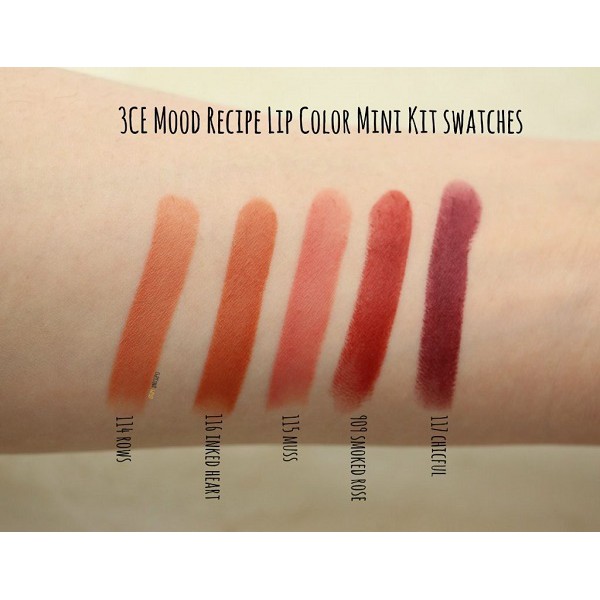 Son thỏi 3ce recipe mood lip color