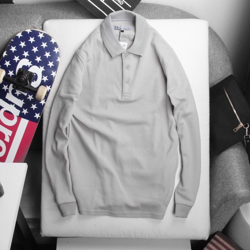 Áo polo nam dài tay nỉ dệt gai vải co giãn  cao cấp ZA03- Đẳng cấp doanh nhân, phong cách lịch lãm. | BigBuy360 - bigbuy360.vn
