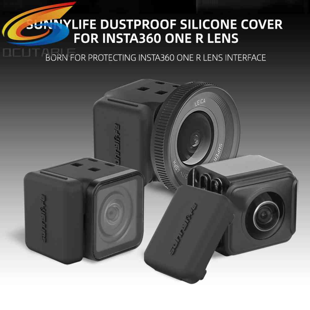 Set 2 Nút Bịt Chống Bụi Góc Rộng 360 Độ Bằng Silicon Cho Insta360 ONE R 4K 1 inch