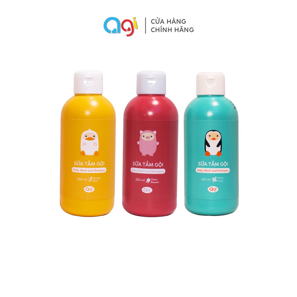 Sữa tắm gội toàn thân AGI cho bé cưng với 100% nguyên liệu được nhập khẩu từ Hàn quốc
