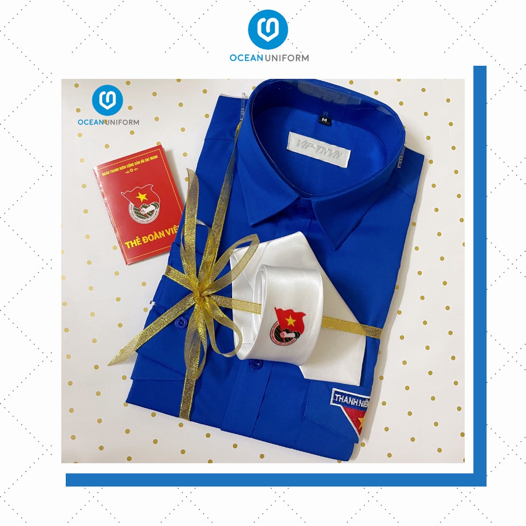 Áo đoàn thanh niên sơ mi nam nữ dài tay cao cấp Ocean Uniform