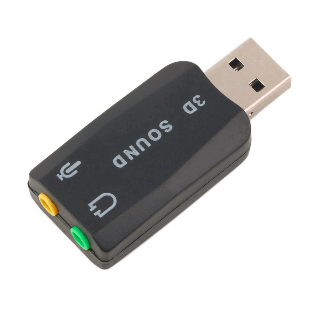 Bộ chuyển đổi USB 2.0 to 3D Mic Speaker Audio Headset Sound Card cho máy tính