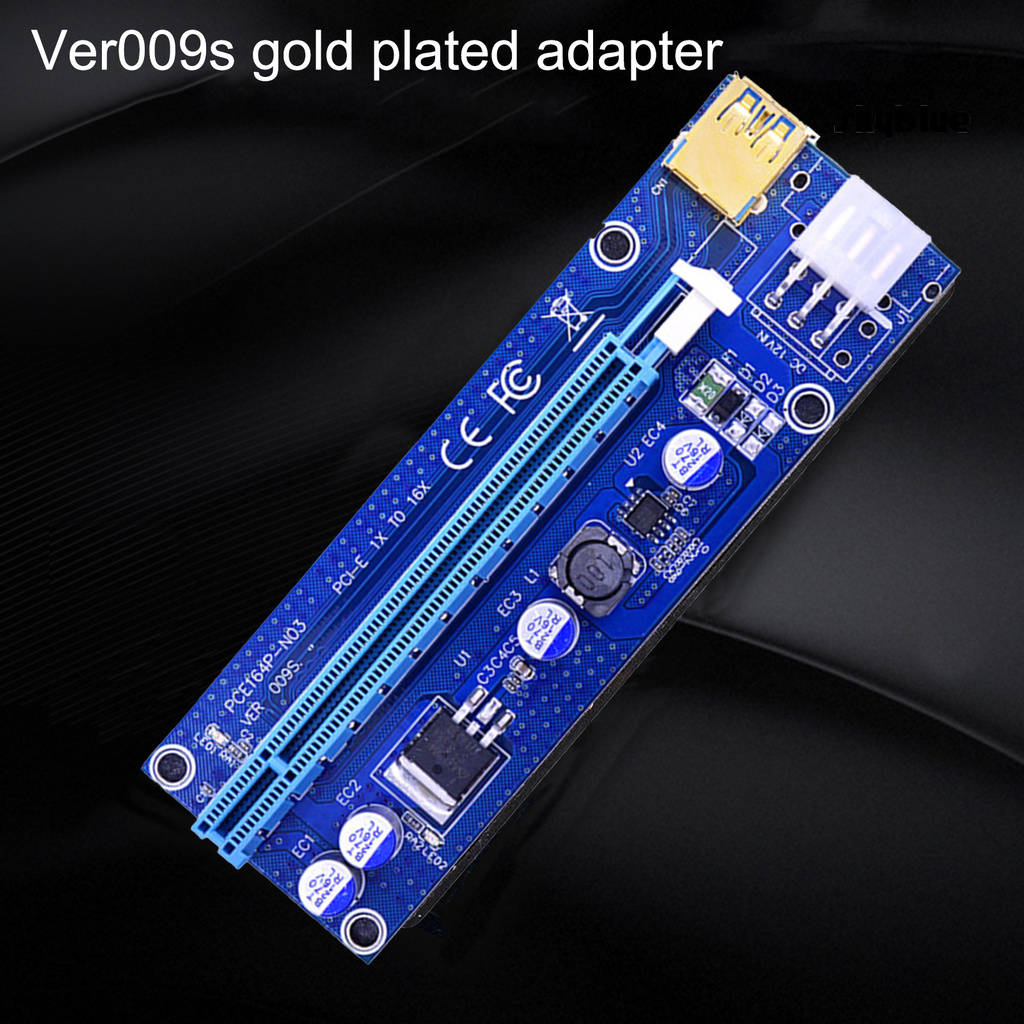 [SK]009S PCI-E Plug Play USB3.0 PCI-E 1X to 16X Riser Card Express Extension Cable for Miner