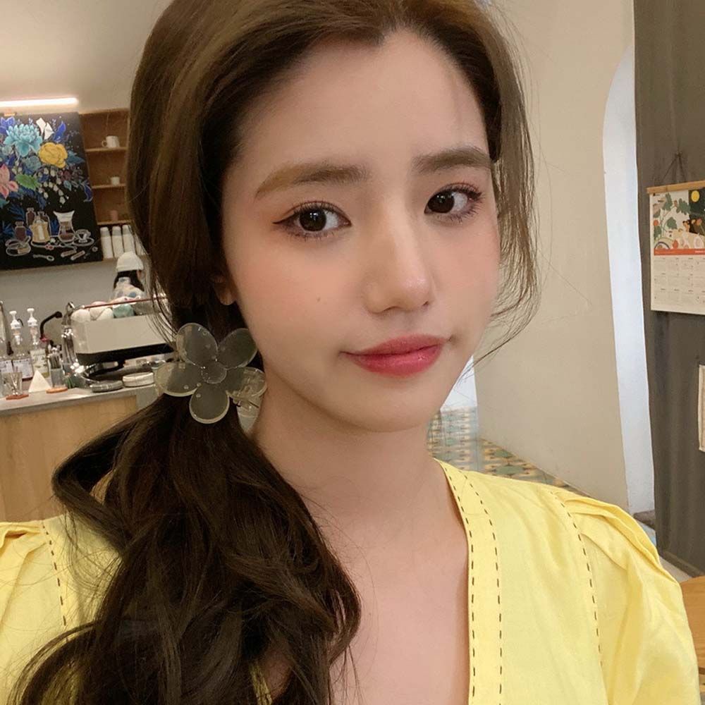 Kẹp Tóc Acrylic Màu Kẹo Hình Hoa Dễ Thương Phong Cách Hàn Quốc Cho Nữ