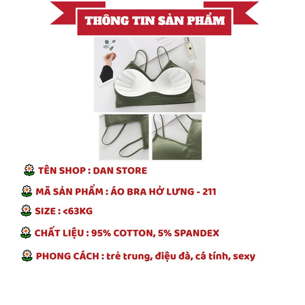 Áo Bra Nữ - Áo Ngực Nữ 2 dây không gọng nâng ngực tôn vòng 1 co giãn thoải mái dễ chịu DAN STORE MÃ  211