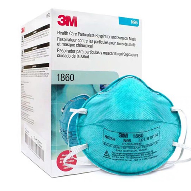 Khẩu Trang 3M Cực Tốt N95 1860 Kháng Bụi Bẩn Bụi Mịn Cực Xịn - HÀNG MỚI VỀ