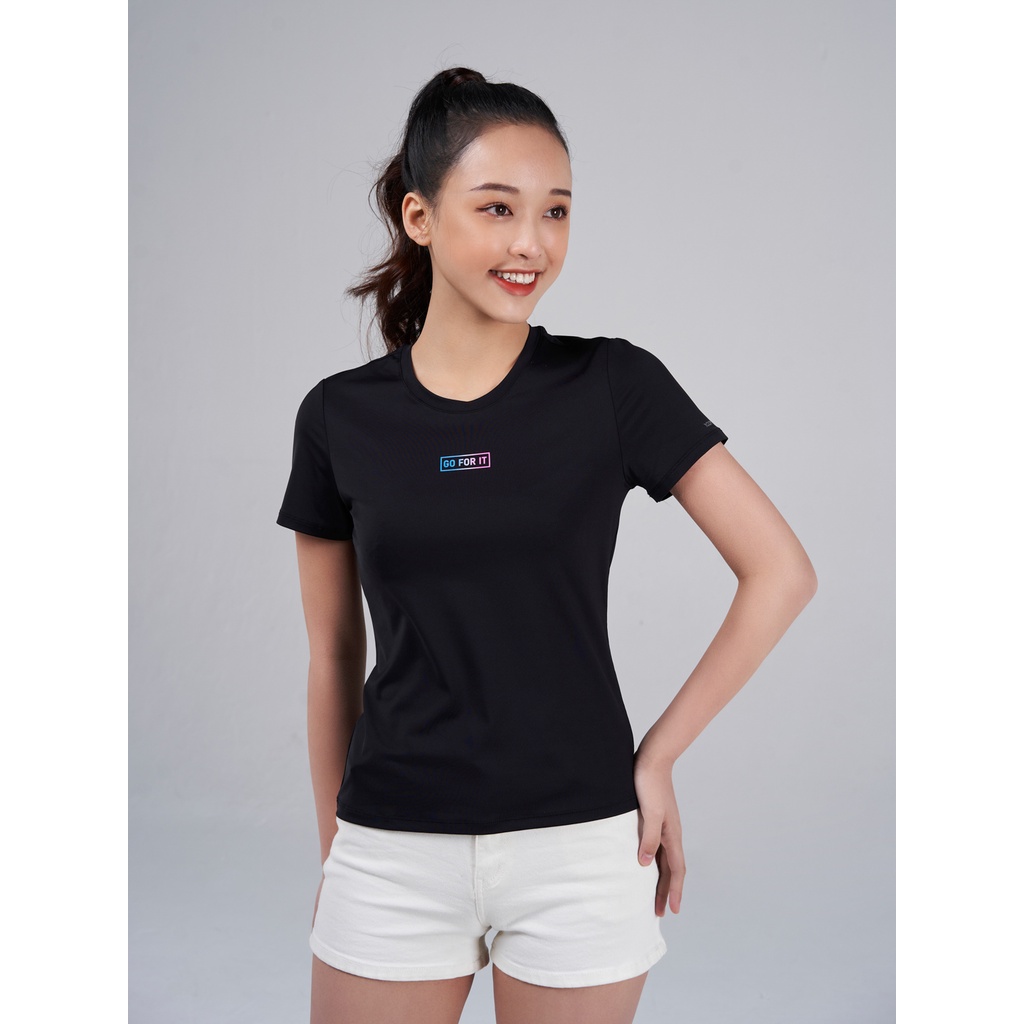 Áo thun nữ YODY, áo phông tay ngắn cổ tròn, thấm hút mồ hôi phong cách thể thao năng động STN5008