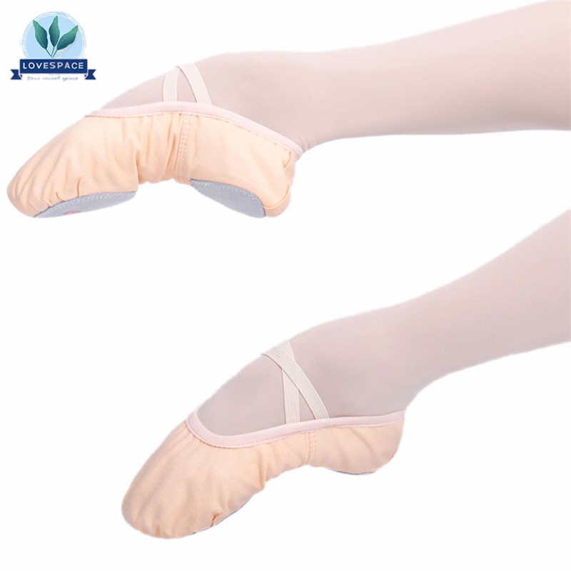 Giày múa ba lê / tập yoga đế mềm size 32-41 dành cho bé gái