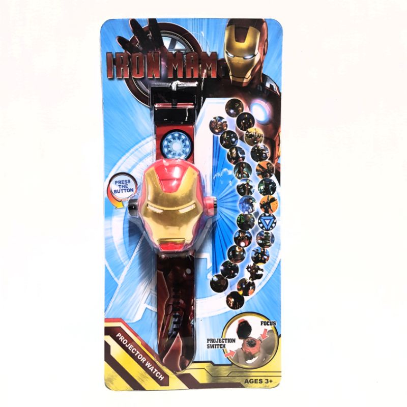 Đồ chơi đồng hồ Iron Man chiếu hình 3D (kèm pin)