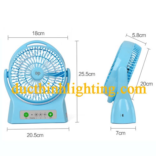 QUẠT SẠC SIÊU MÁT DP 7605 - LOẠI LỚN