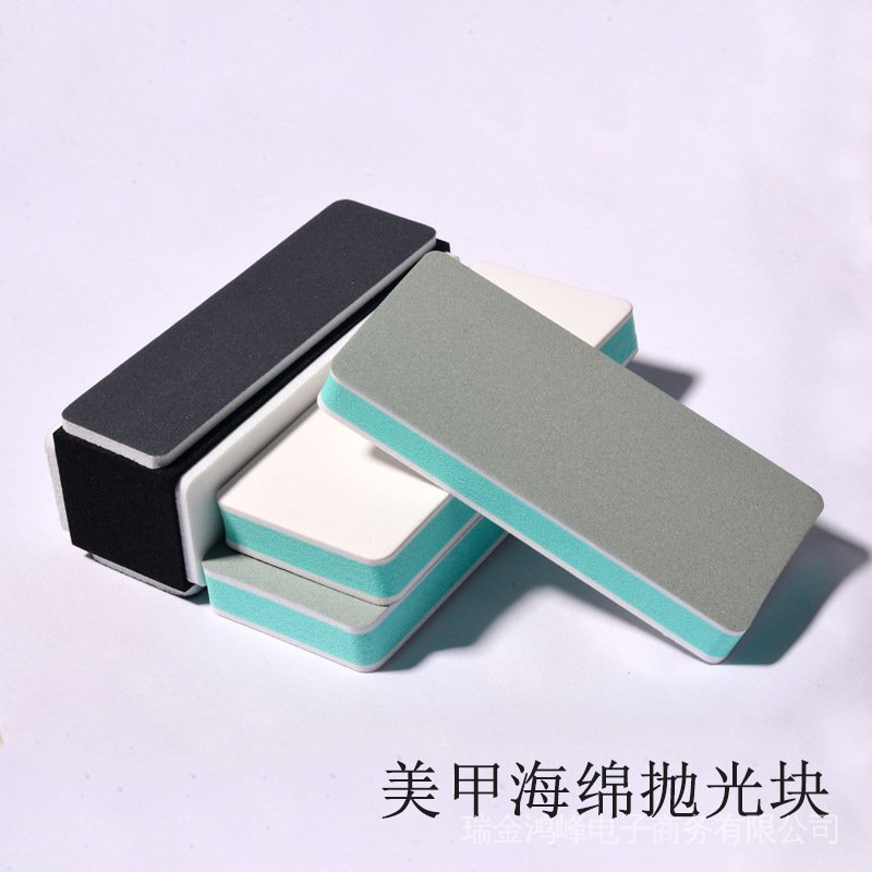 Hàng Có Sẵn Giá Bán Sỉ Dụng Cụ Đánh Bóng Móng Tay Và Tẩy Da Chết Hai Mặt Dạng Khối Màu Bạc Khối Mài Giũa Móng