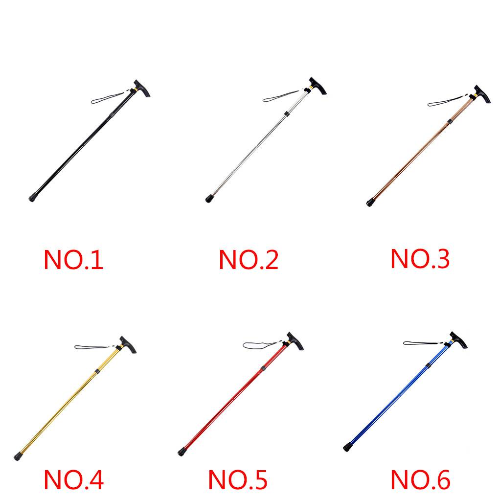 [GLOBAL] Adjustable Collapsible Canes Portable Walking Aid Sticks for Seniors with Cushion Handle for Outdoor Trekking