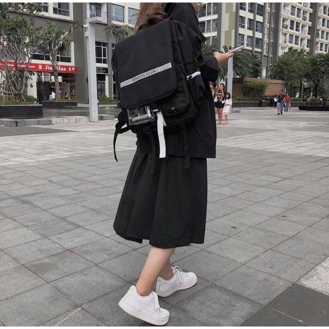 Balo Phản Quang Colkids Club unisex - SS3 - Đen, cặp sách đi học, balo đi phượt