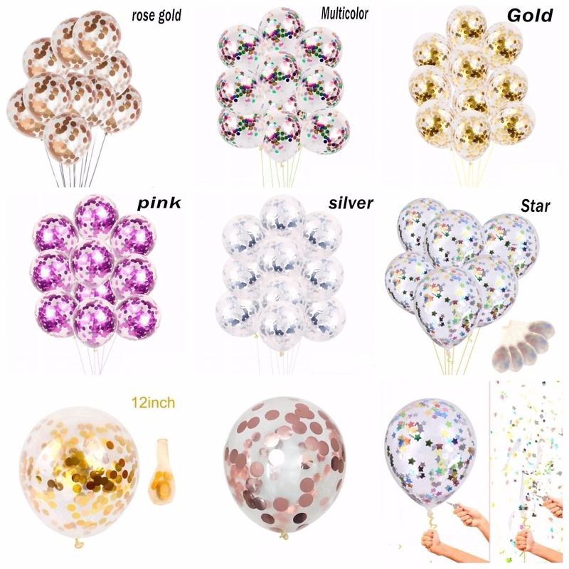 10pcs/Set Latex Balloon Wedding Party Birthday Decoration 12&quot; Confetti Balloons