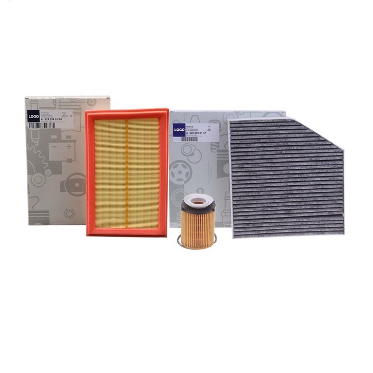 Set 3 Bộ Lọc Khí + Đầu Lọc + Đầu Lọc Cho Cabin air oli filter Mercedes Benz C-CLASS W205 A205 C205 S205 2013-2019 C160 C180 C200 C250 C300