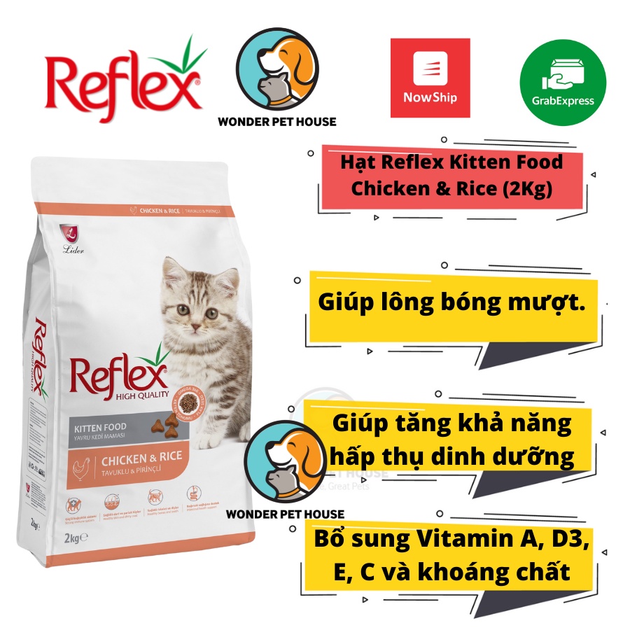 Hạt khô cho mèo con Reflex Kitten Chicken and Ric thumbnail