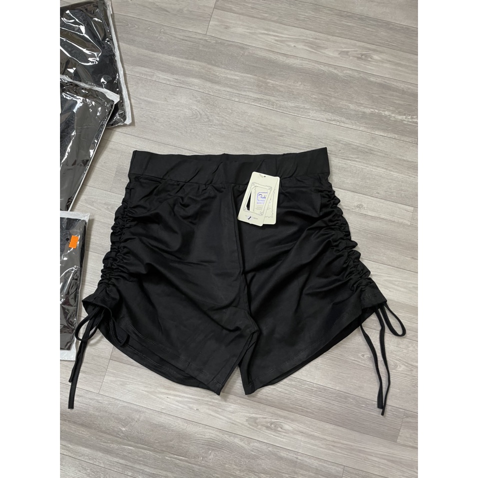 Quần rút dây 2 bên bigsize chất vải umi hàn co dãn tôn vòng 3 cực đẹp siêu tôn dáng,quần đùi rút 2 bên mã qr