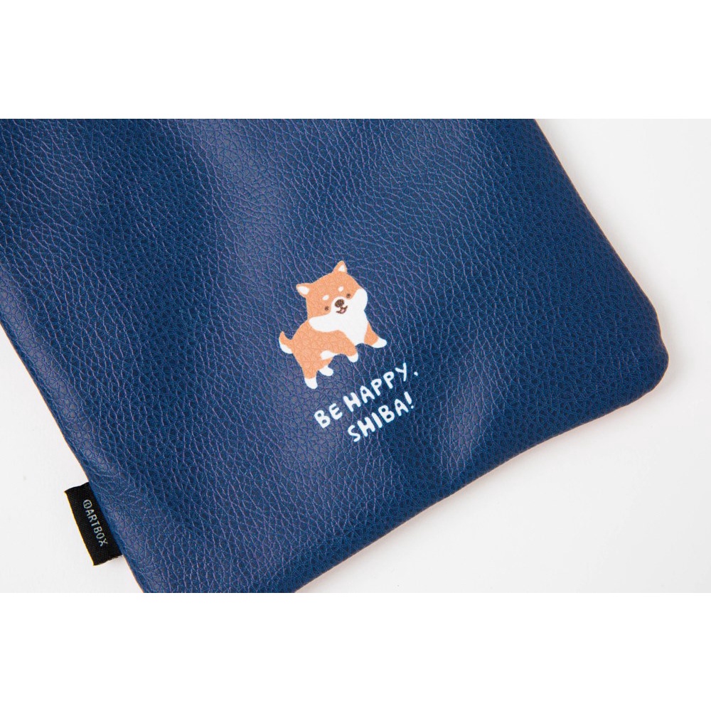 Túi Đeo Chéo ARTBOX Hàn Quốc Hình Chú Cún Shiba Dễ Thương Màu Xanh Navy