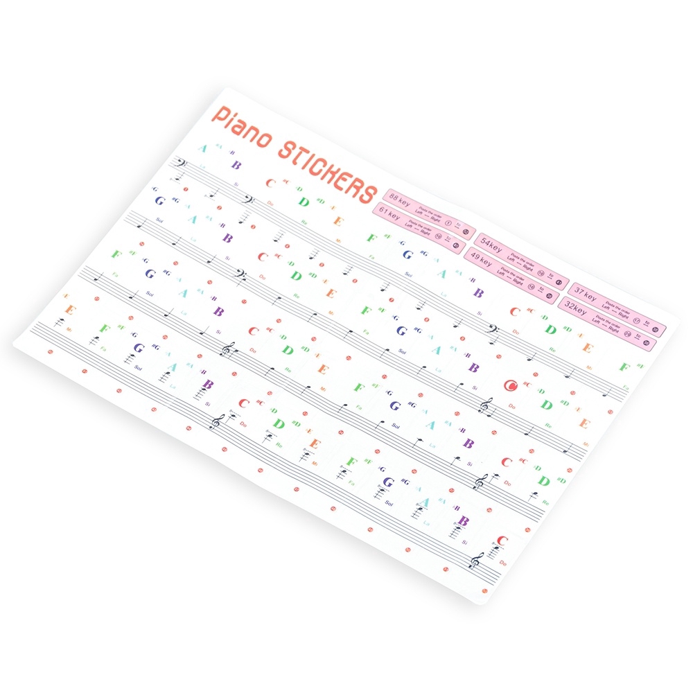 Giấy dán trang trí các nốt nhạc trên đàn piano kích thước 15.5 * 40mm thời trang