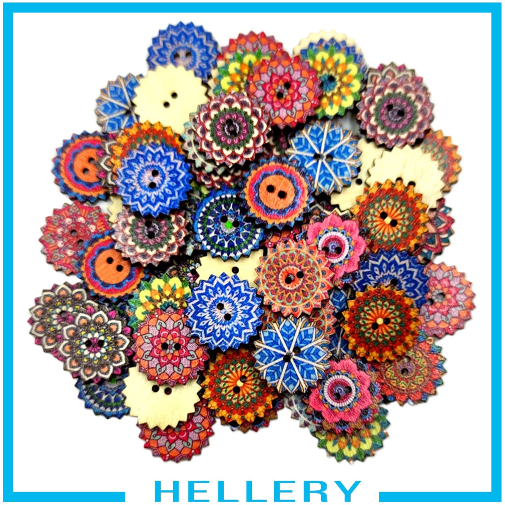 Set 100 Nút Gỗ 20 / 25mm Chuyên Dụng Cho May Vá / Làm Đồ Thủ Công