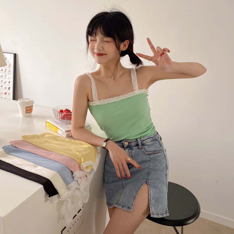 Áo Hai Dây Phối Ren Ngọt Ngào 43013 | BigBuy360 - bigbuy360.vn