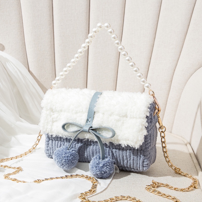 Túi Tự Đan Handmade, Túi Len Tự Đan Đeo Chéo Pom Pom [Có Video Hướng Dẫn]