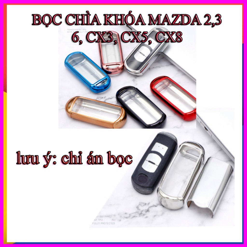 Bao chìa khoá Mazda 2, Mazda 3, Mazda 6, CX5, CX8 ( HÌNH THẬT )- LƯU Ý CHỈ BÁN BỌC