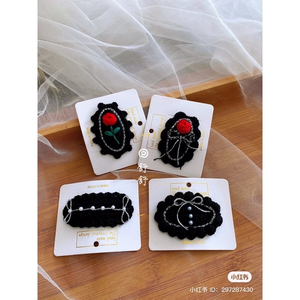 Kẹp tóc len handmade P2