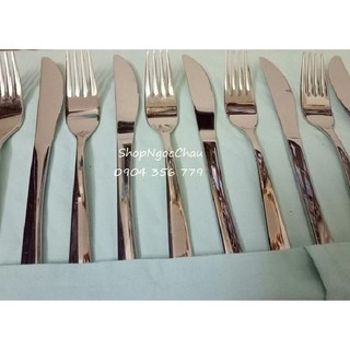Set 10 dao dĩa inox 304 dày đẹp
