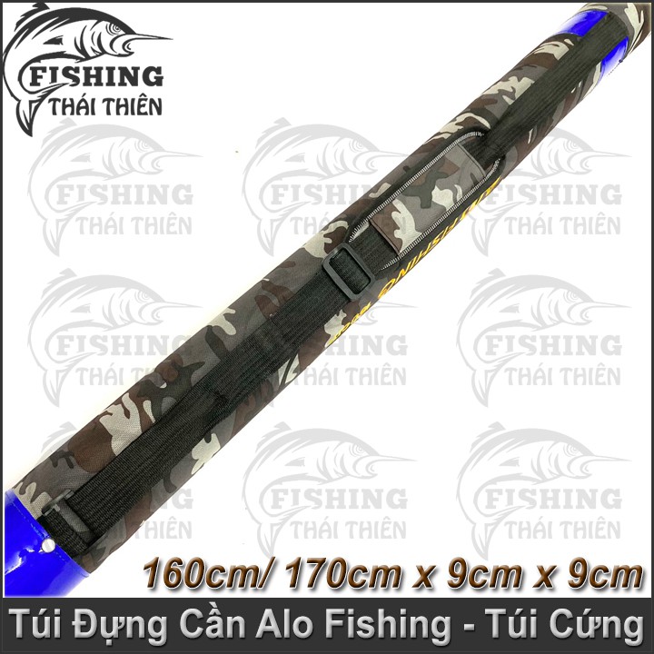 Túi Đựng Cần Câu Cá, Bao Cần Cứng AloFishing Vân Lính Rằn Ri  Cao Cấp Siêu Bền 160cm, 170cm