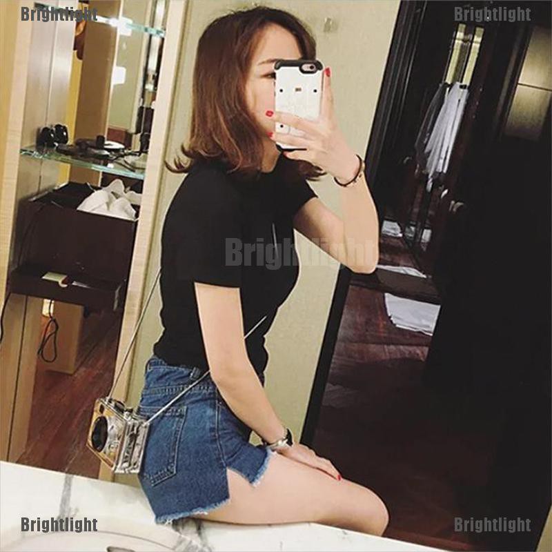 Áo Thun Tay Ngắn Cổ Lọ Dáng Ôm Thời Trang Mùa Hè Quyến Rũ Cho Nữ | BigBuy360 - bigbuy360.vn