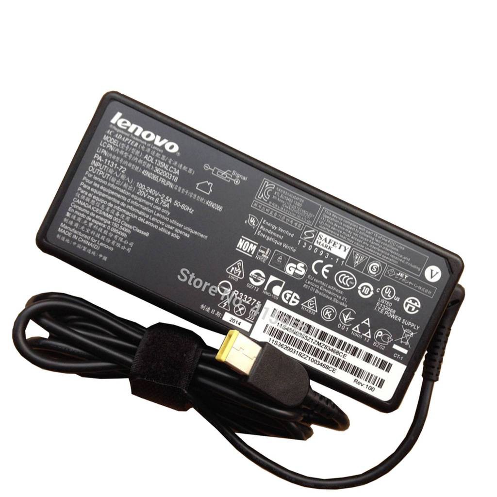 (ADAPTER) SẠC LAPTOP LENOVO 20V 6.75A (135W) (USB kim) kích thước đầu ghim sạc USB Type A