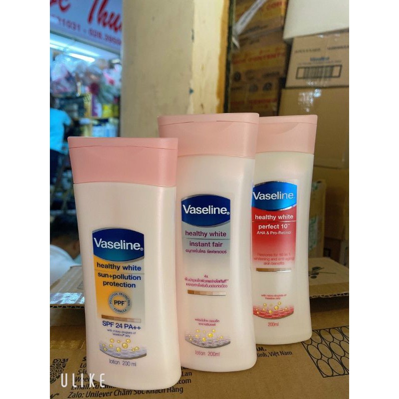 Sữa dưỡng thể trắng da Vaseline 200ml