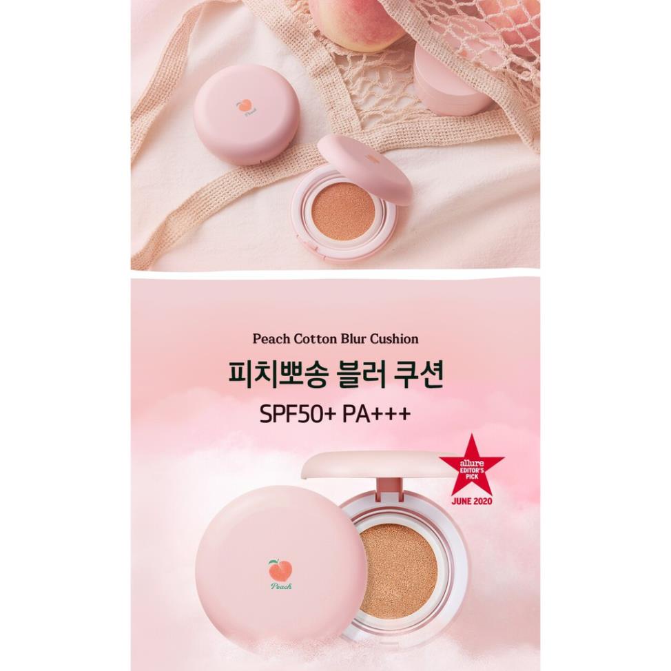 Phấn nước SKINFOOD PEACH COTTON BLUR CUSHION SPF50+PA+++