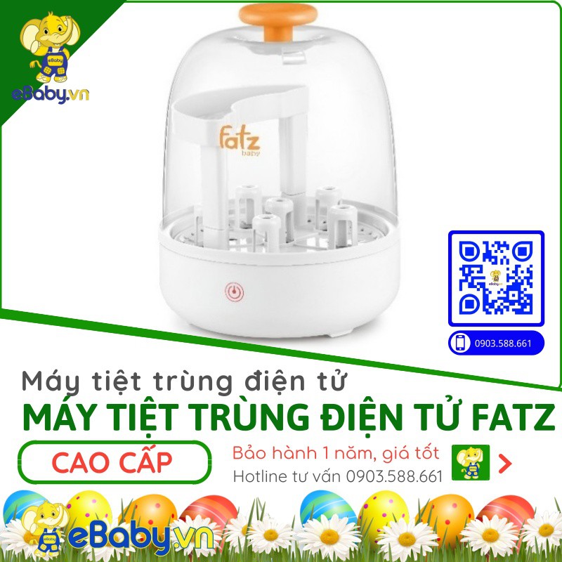 Máy Tiệt Trùng Bình Sữa Hơi Nước Điện Tử Fatzbaby FB4036SL - FB4036SL - Bảo hành 12 tháng toàn quốc