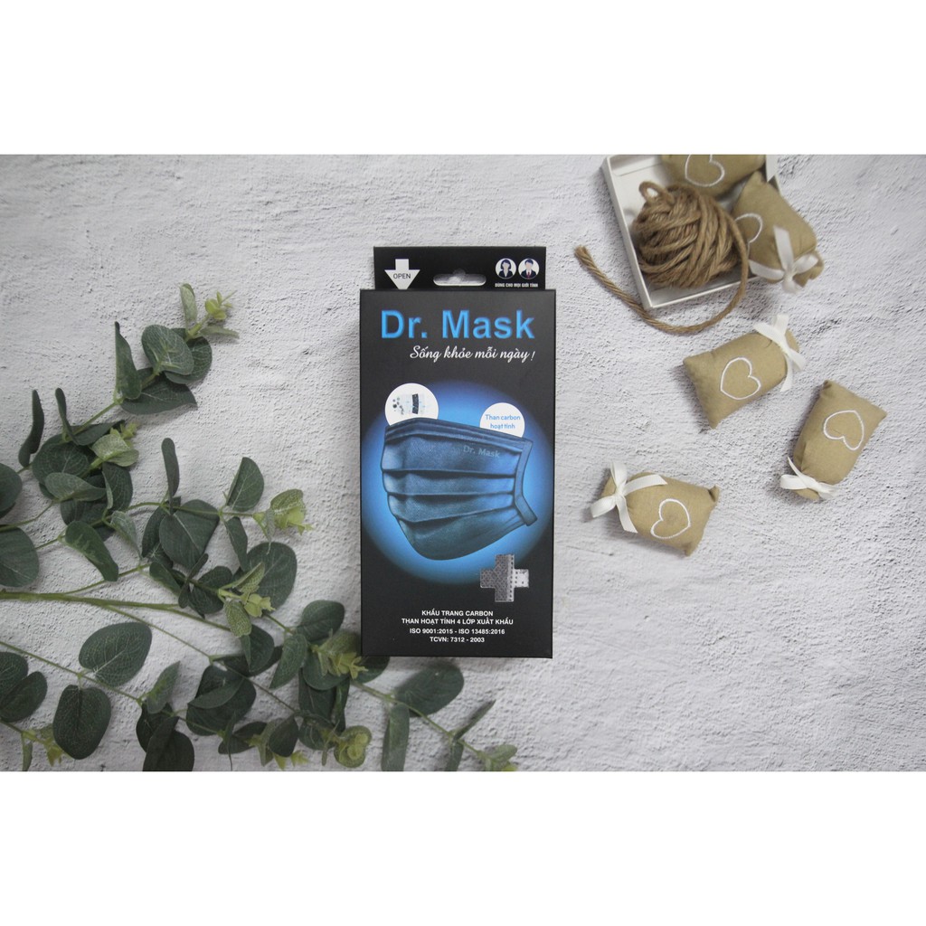 Hộp 30 Khẩu Trang Carbon Than Hoạt Tính 4 Lớp Xuất Khẩu DR MASK